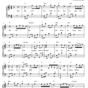 Bèo Dạt Mây Trôi Sheet Piano Đầy Đủ Dễ Chơi