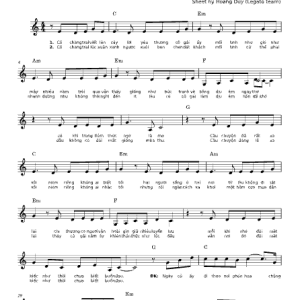 Có Chàng Trai Viết Lên Cây Piano Sheet Chuẩn