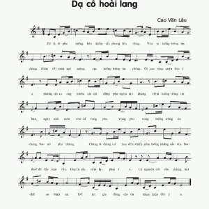 Dạ Cổ Hoài Lang Sheet Nhạc Chuẩn Đầy Đủ